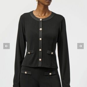 Joseph Ribkoff Black Button-Front Top